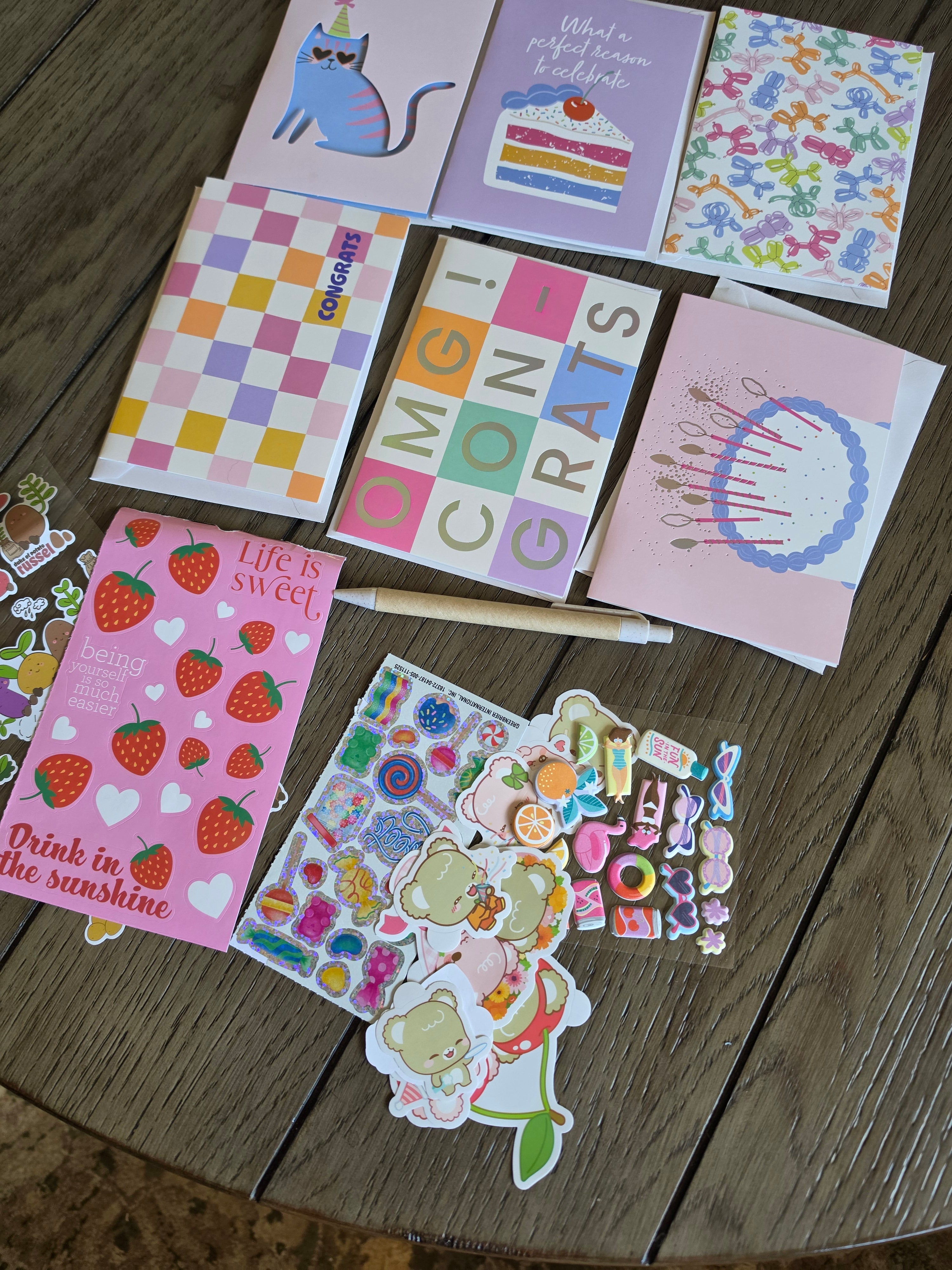 Stationary blank card set