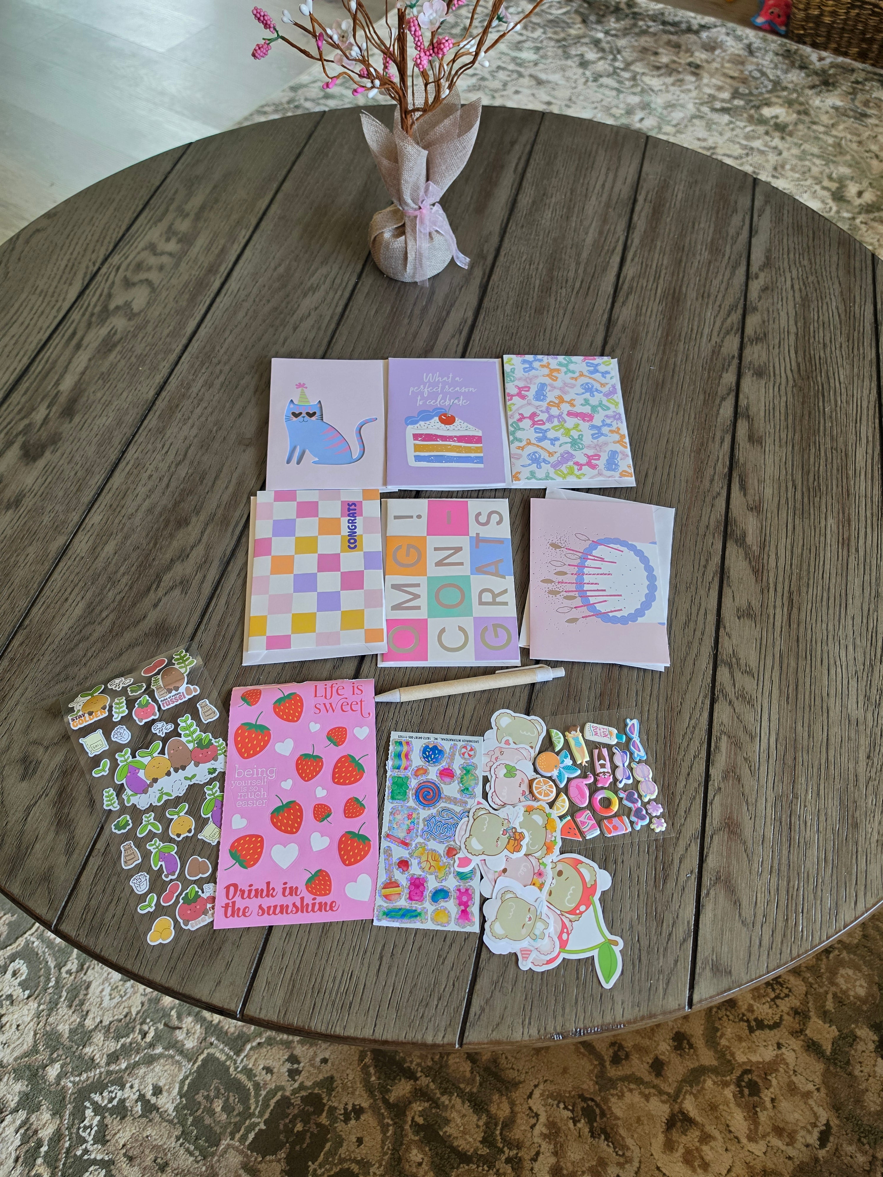 Stationary blank card set