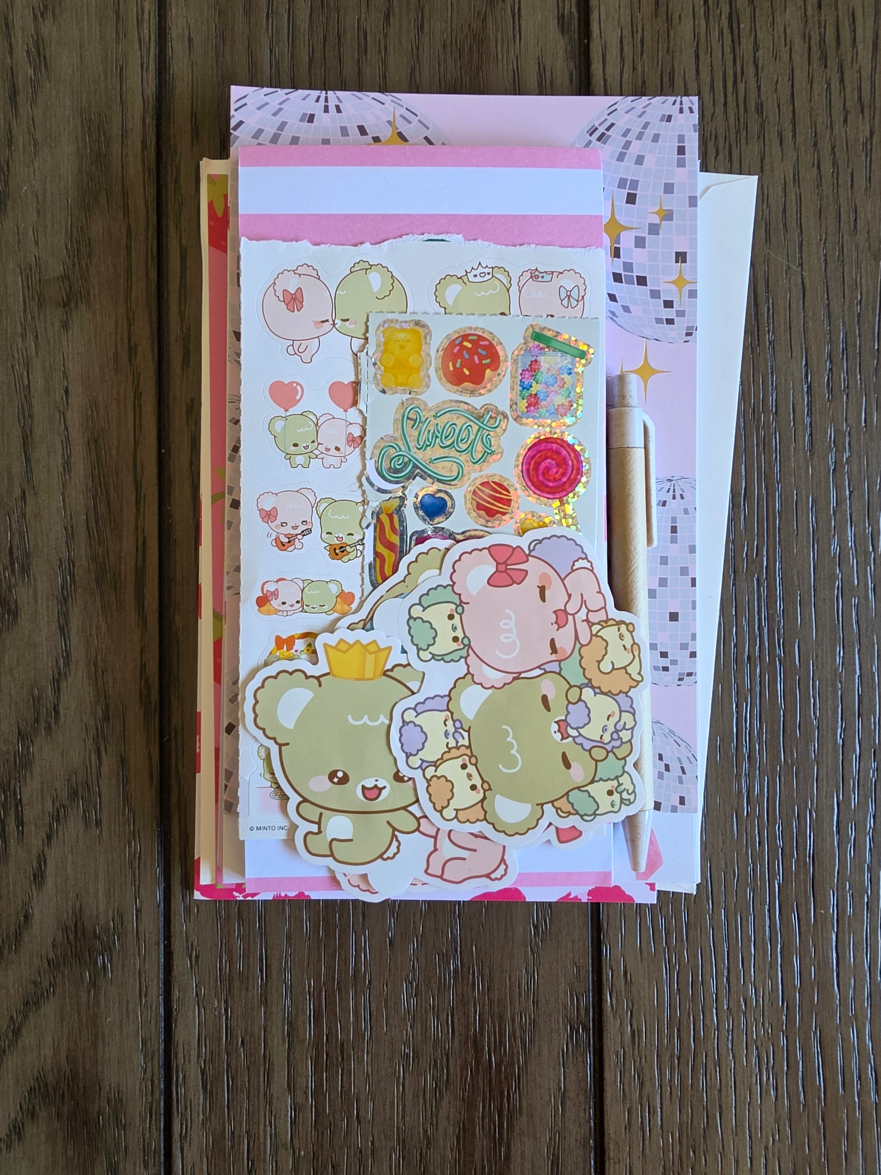 6pk blank cards notepad and stickers