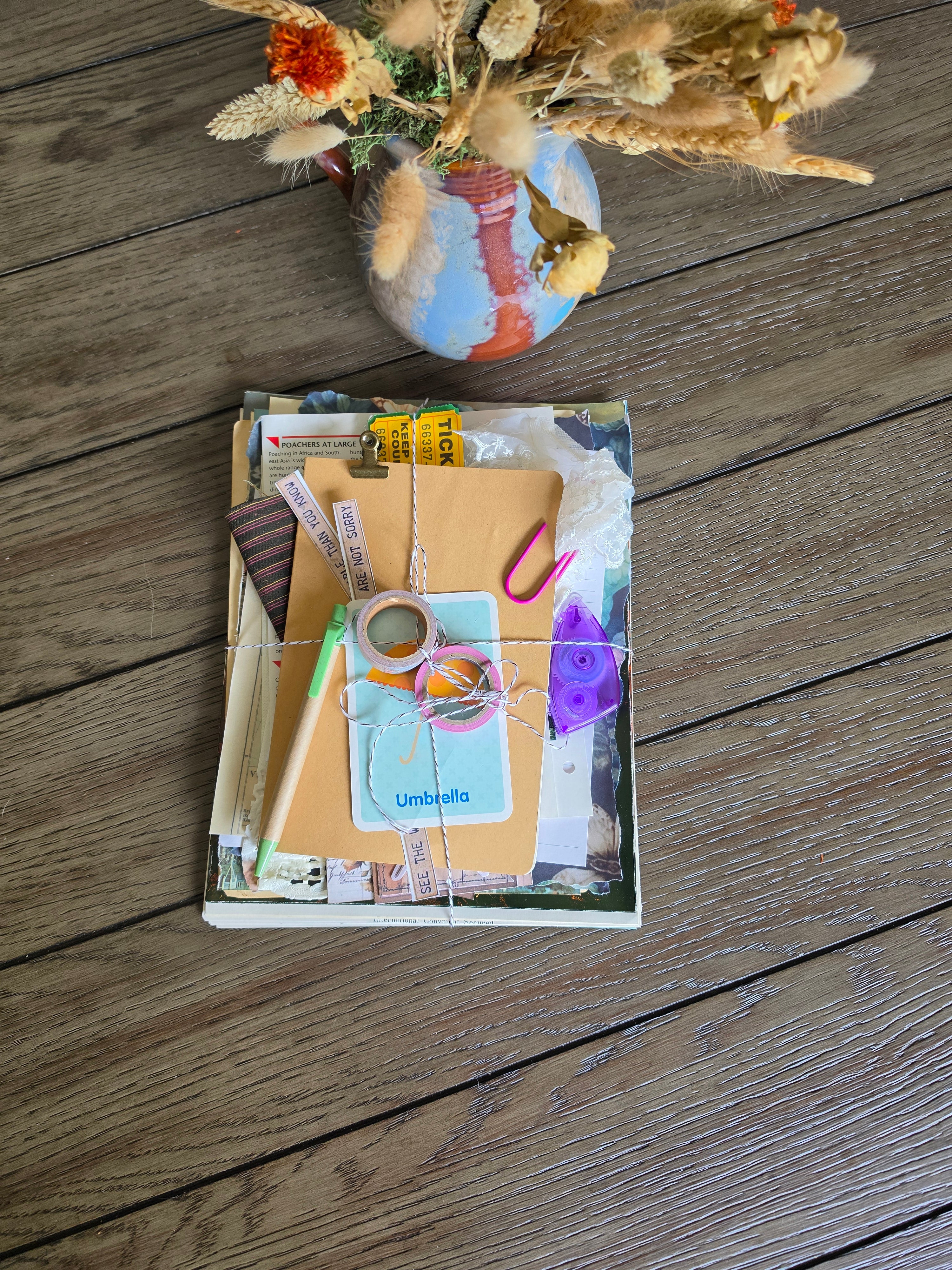 Mystery junk journal starter kit