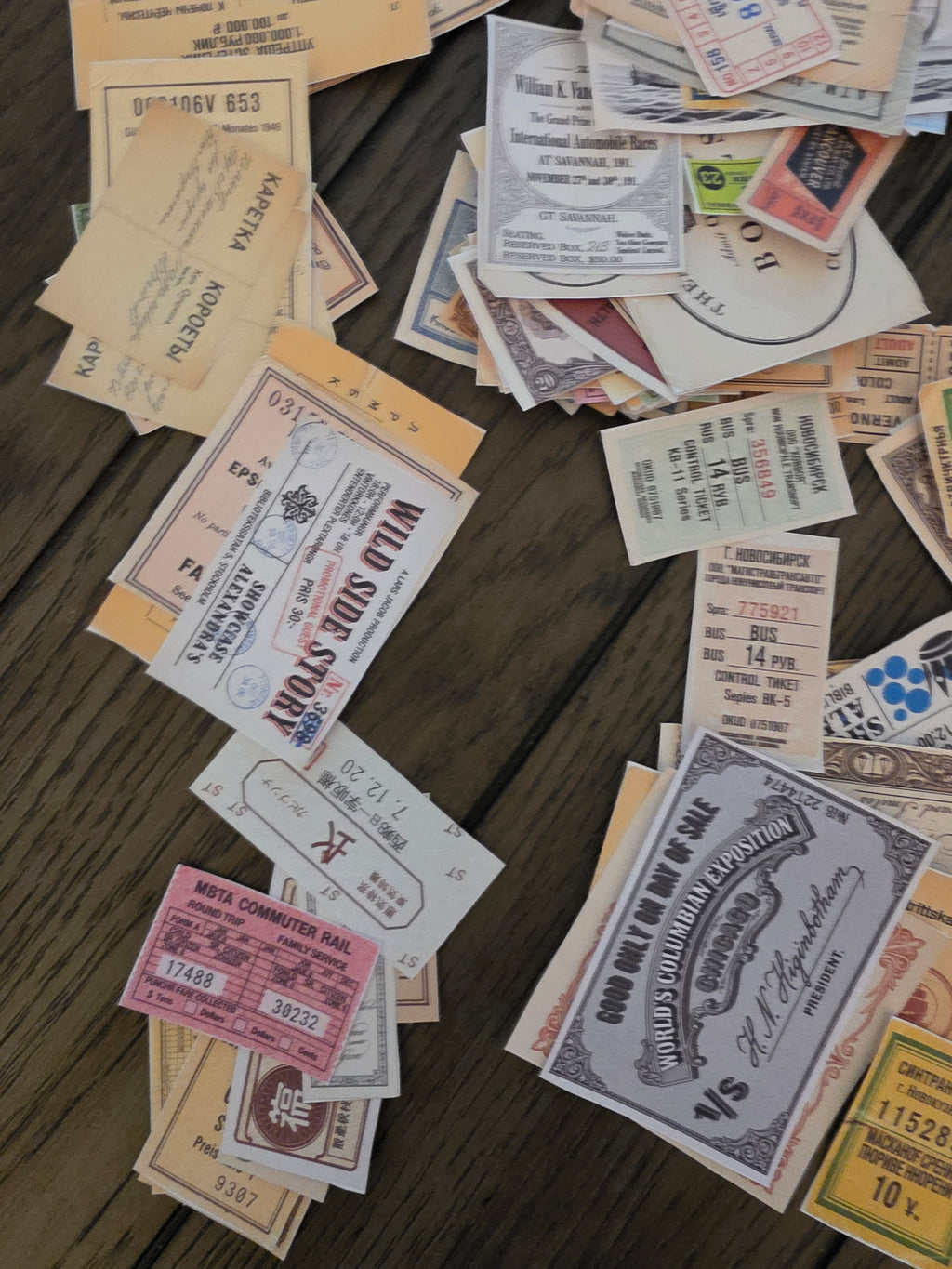 Vintage ticket style ephemera