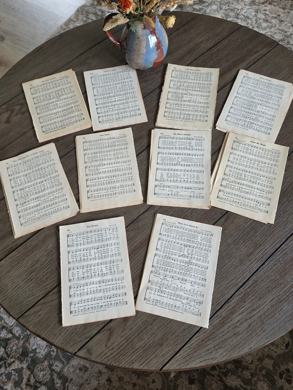 Vintage Tabernacle hymns pages